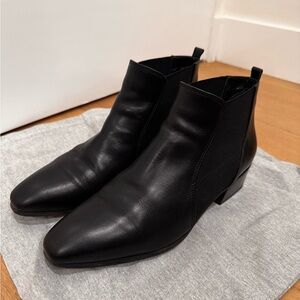 Aquatalia - Black Calf Leather "Falco" Short Boots Sz 8